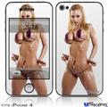 iPhone 4 Decal Style Vinyl Skin - Jenny Poussin Chain Bikini 01 (DOES NOT fit newer iPhone 4S)